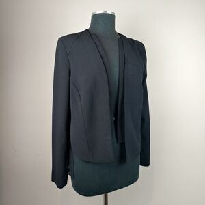 Kenneth Cole Collection Sheer Back Black Blazer Jacket Women S Office Nite Out